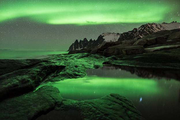 Aurora at new moon / Tungeneset, Norway